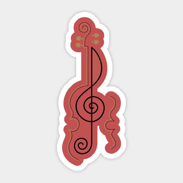 Violin Sticker by Teemperor